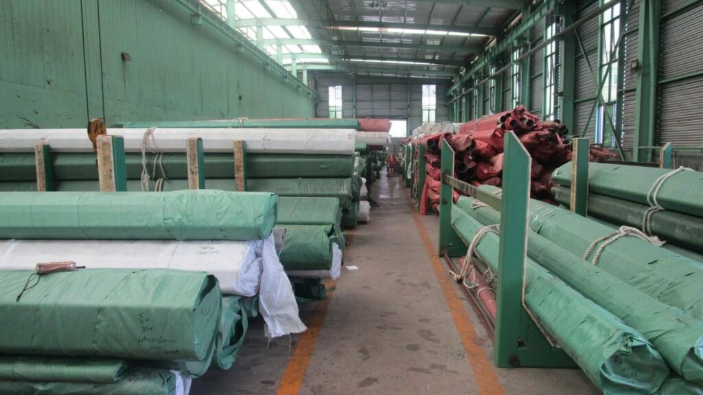 Industrial components secured in export packaging