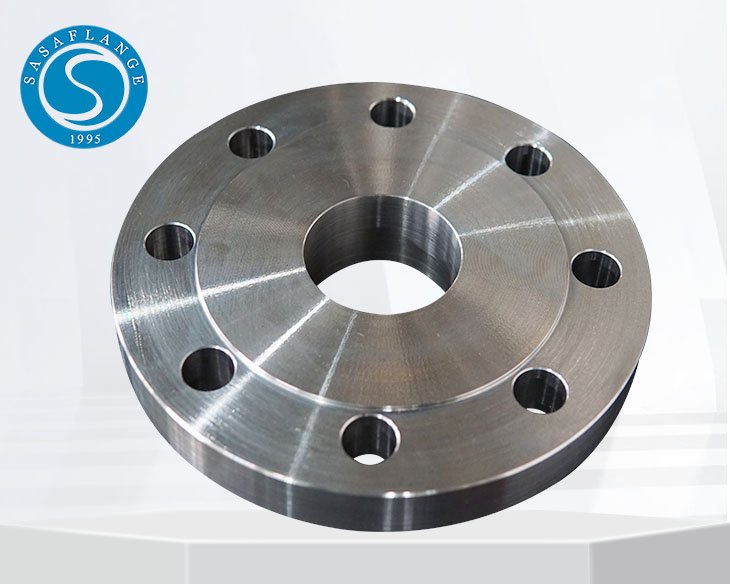 Machined raised face flange with eight bolt holes