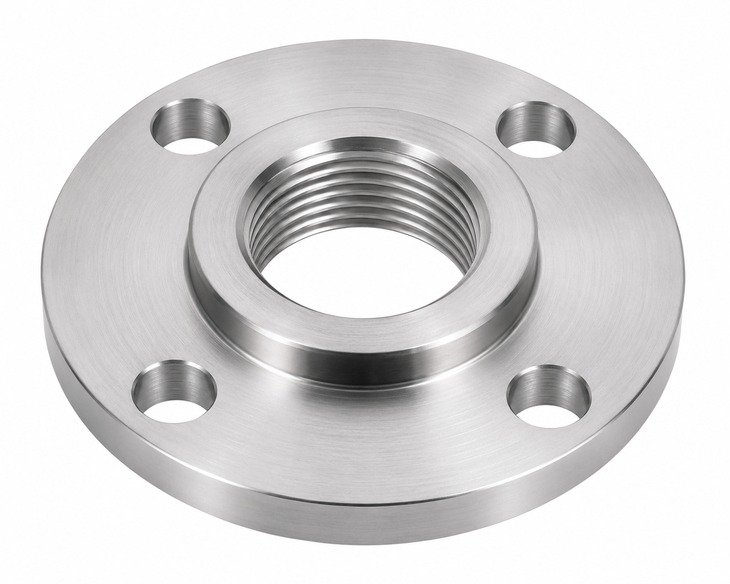 Threaded_Flange_01_730x584_under200KB-4 Threaded Flange 01, main product view showing threaded bore
