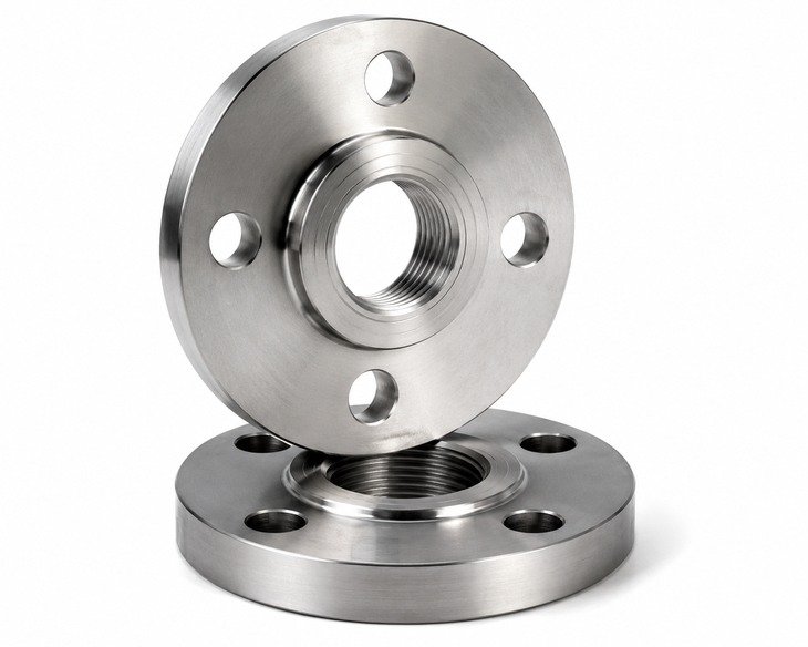 ねじ付きフランジ_05_7ねじ穴を示す主要製品図 Threaded Flange 05, main product view showing threaded bore