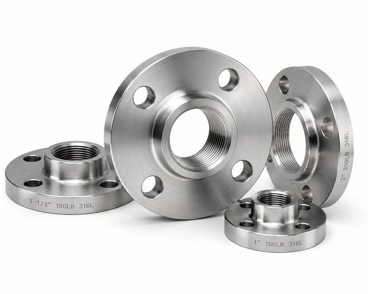 Brida roscada_10_7vista detallada que muestra el orificio roscado Threaded Flange 10, detail view showing threaded bore