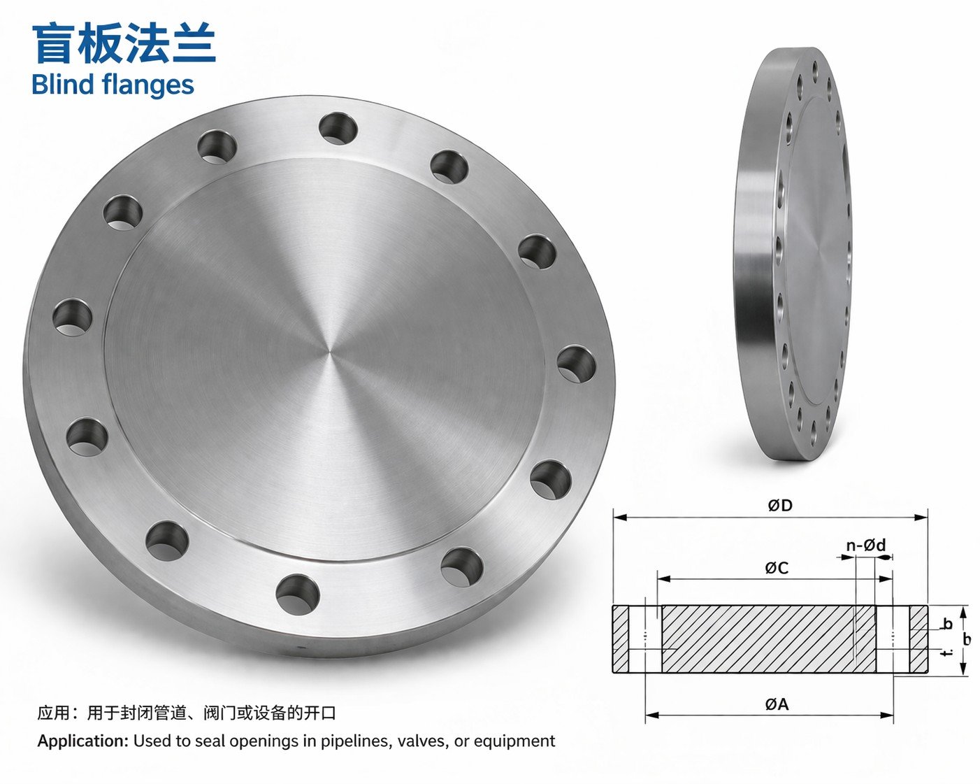 Alaşım Kör Flanş-7ürün detay görünümü Alloy Blind Flange, product detail view