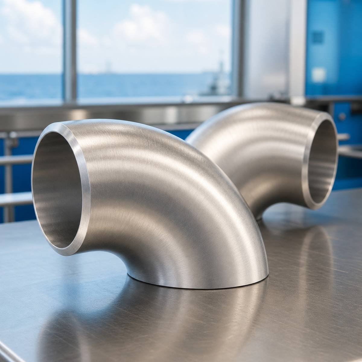 ASTM B366 Monel 400 90 Grad langer Radiusbogenadius – hochglanzpoliertlangem Radius ASTM B366 Monel 400 90 Degree Long Radius Elbow – bright polished 90 degree 1.5D long radius elbow