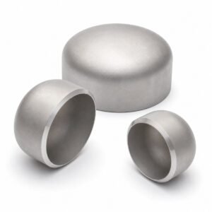 Titanium Grade 2 pipe end caps with butt-weld bevel ends