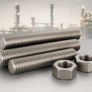 Inconel 625 UNS N06625 nickel alloy fully threaded stud bolts with heavy hex nuts