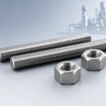 Duplex 2205 UNS S31803 S32205 fully threaded stud bolts with matching heavy hex nuts