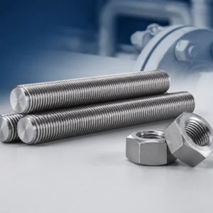 Süper Dubleks 2507 UNS S32750 fully threaded stud bolts and matching heavy hex nuts