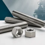 UNS S32760 super duplex fully threaded severe service stud bolts with heavy hex nuts