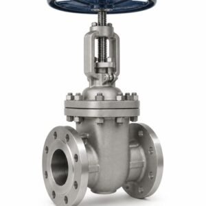 254 SMO rising stem wedge gate valve with flanged ends and handwheel