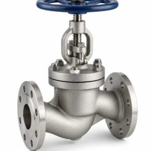 304 stainless steel globe valve with flanged ends and handwheel