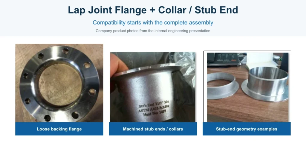 Lap joint flange, collar and stub end company product photos
